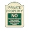 Signmission Private Property Private Property No Tractor Trailers Tow Trucks Delivery Trucks Semi, TG-1824-23247 A-DES-TG-1824-23247 - alternate 1